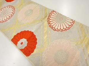 アンティーク 菊模様織出し袋帯(材料)